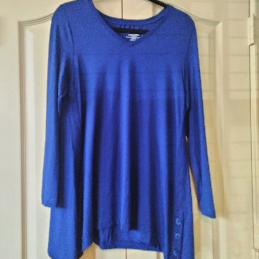 Women's Royal Blue V-Neck Tunic